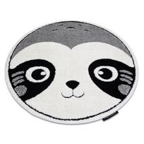 Vaikų kilimas JOY Ratas Panda lokys, vaikams - Struktūrinis, dviejų sluoksnių vilna, pilka / kremastaas