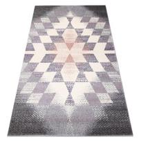 Kilimas KAKE 25812757 Geometrinis - Rombai, Trikampiai 3D violetinėinė / pilka / rožinė