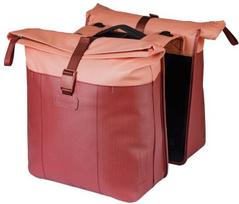 Dvigubas bagažo krepšys - BASIL - Basil Vive 35L - 28-35L - MIK tvirtinimas - Bordo/Rožinė