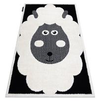 Vaikų kilimas JOY Sheep avys, vaikams - Struktūrinis, dviejų sluoksnių vilna kremastaas / juoda