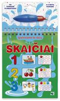 Spalviname be dažų. Skaičiai su vandens flomasteriu