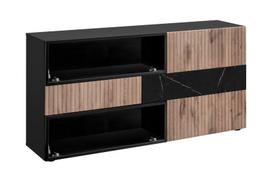 Komoda Cannes 160, juoda/ruda