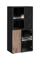 Vitrina Cannes 60x122x40 cm, juoda/ruda
