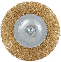 Geko apvalus šepetys su kotu 60mm G00616, 6mm, 0.2mm, žalvaris, idealus rūdžių ir dažų šalinimui