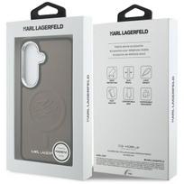 Karlo Lagerfeldo reljefinis žiedo inicialai MagSafe dėklas, skirtas Samsung Galaxy S26