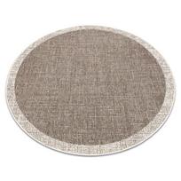 Apvalus pintas kilimas 160 cm, smėlio/rudas