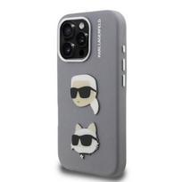 Karl Lagerfeld Grained PU K&CH Heads Case for Apple iPhone 16 Pro