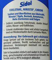 Sidol metalų valiklis nerūdijančiam plienui, 250 ml