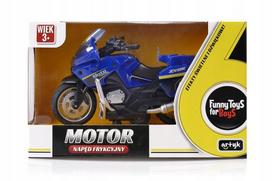 Lenktyninis motociklas su "pull-back" mechanizmu ir garsais