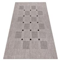 Kilimas sizalio virvelės FLOORLUX 20079 kvadratai sidabras / juoda