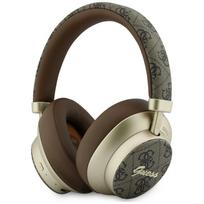 Ausinės nauszne Guess Bluetooth ENC 4G Gold Script Metal rudos spalvos
