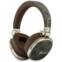 Ausinės Guess Bluetooth ENC Metal 4G Script Logo rudos spalvos