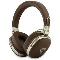 Ausinės Guess Bluetooth ENC Metal Grained Triangle Logo rudos spalvos
