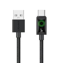 Kabelis USAMS U92 18W USB-C to USB-A 1.2m juodos spalvos