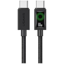 Kabelis USAMS U92 60W USB-C į USB-C 1.2m juodos spalvos