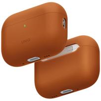 Dėklas UNIQ Lino for AirPods Pro 3 gen Silicone oranžinės spalvos