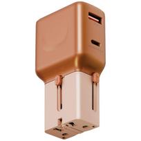 Laidinis įkroviklis Energea TravelGo Adapter 35 USB-A/USB-C 35W orange