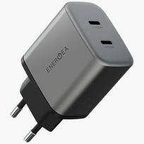 Laidinis įkroviklis Energea Ampcharge GaN45 2xUSB-C PD/PPS/QC3.0 45W grey