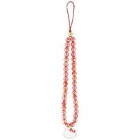 Hello Kitty Pearls Kitty Head Phone Charm Red