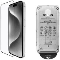 2-in-1 set Guess BP Rhinestone screen and camera lens glass skirtas Apple iPhone 16 Pro Max gold