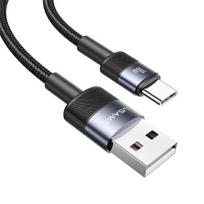 USAMS RINKINYS USB į USB-C laidas 3A 1.2m greitas įkrovimas plieninis/tamsiai pilkas 30 vnt. SJ718ZJ01 (US-SJ718)
