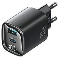 USAMS laidinis įkroviklis CC229 30W GaN USB-C/USB-A greitojo įkrovimo XC serijos, juodos spalvos CC229TC01