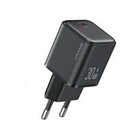 USAMS Laidinis įkroviklis 1xUSB-C PD 30W 3A (only head) PD3.0 Fast Charging juodos spalvos X-ron Series CC186TC01