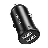 USAMS automobilinis įkroviklis 2xUSB 2.4A Mini black CC114TC01 (US-CC114)