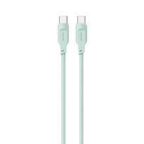 USAMS kabelis USB-C į USB-C 100W 1.2m Port Display Fast Charging Lithe Series žalios spalvos SJ567USB04