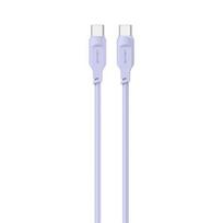 USAMS kabelis USB-C į USB-C 100W 1.2m Port Display Fast Charging Lithe Series violetinės spalvos SJ567USB03
