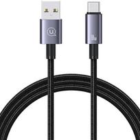 USAMS Kabelis USB į USB-C 3A 1.2mFast Charging steel/tarnish SJ663USB01 (US-SJ663)