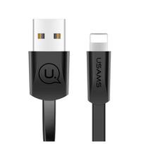 USAMS U2 Flat Kabelis Lightning 1.2m juodos spalvos SJ199IP01 iPhone 5/6/7/8/X (US-SJ199)