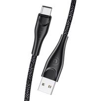 USAMS Braided U41 USB-C Kabelis 1m 2A juodos spalvos SJ392USB01 (US-SJ392) Fast Charge
