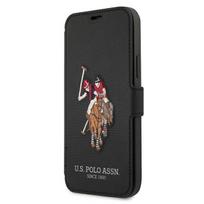 US Polo USFLBKP12LPUGFLBK Apple iPhone 12 Pro Max 6,7″ juodos spalvos book Polo Embroidery Collection