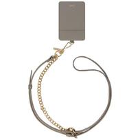 Universal 3-in-1 phone lanyard UNIQ Coehl Caryne with card wallet pebble