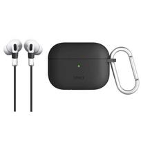UNIQ Vencer dėklas AirPods Pro Silicone charcoal dark pilkos spalvos