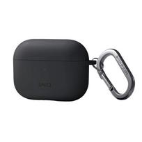 UNIQ Nexo Dėklas AirPods Pro 2 gen + Ausinių laikikliai silikoniniai charcoal pilkos spalvos