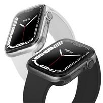 UNIQ Glase Dėklas Apple Watch Series 7/8 41mm. Dual Pack clear-smoke