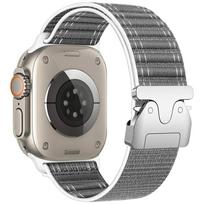 Beline Woven Nylon Diagonal Style Parachute apyrankė for Apple Watch 38/40/41mm pilkos spalvos