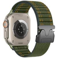 Beline Woven Nylon Diagonal Style Parachute apyrankė for Apple Watch 38/40/41mm žalios spalvos