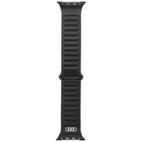 apyrankė Audi Logo Genuine Leather Magnetic Ring for Apple Watch 44/45/46/49mm juodos spalvos
