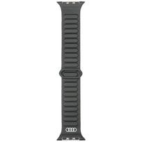apyrankė Audi Logo Synthetic Leather Magnetic Ring for Apple Watch 44/45/46/49mm juodos spalvos