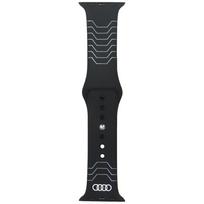 apyrankė Audi Geometric Pattern Silicone Watch apyrankė for Apple Watch 40/41/42mm juodos spalvos