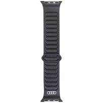 apyrankė Audi Logo Genuine Leather Magnetic Ring for Apple Watch 40/41/42mm juodos spalvos