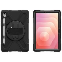 Armored Dėklas with handle 4smarts Rugged Dėklas Grip for Samsung Galaxy Tab S11 juodos spalvos