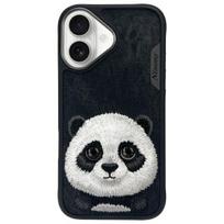 Nimmy dėklas Apple iPhone 16 6.1″ juodos spalvos Big Eyed Pet 2.0 Panda