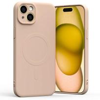 Mercury MagSafe Semi-Silicone Apple iPhone 15 Plus 6,7″ rožinės spalvos sand