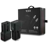 Power Charger TUMI Kelioninis įkroviklis 25W USB-C / USB-A + Cable USB-C/USB-C juodos spalvos