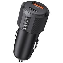 Automobilinis įkroviklis USAMS YT Series CC283 60W 1xUSB-A 1xUSB-C black