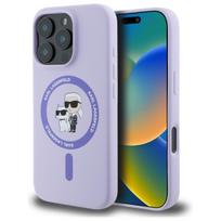 Karl Lagerfeld KLHMP16LSCMKCRHU Apple iPhone 16 Pro 6.3″ violetinės spalvos kietas dėklas Silicone Karl&Choupette